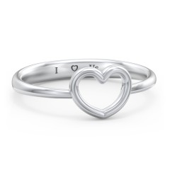 Open Heart Ring – 14K Yellow Gold