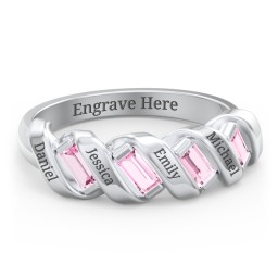 Spiral Baguette Ring