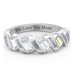 Spiral Baguette Ring