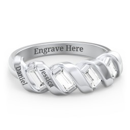 Spiral Baguette Ring