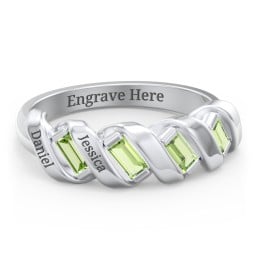 Spiral Baguette Ring