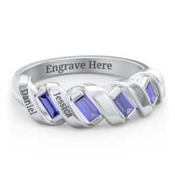 Spiral Baguette Ring