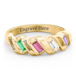 Spiral Baguette Ring