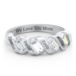 Spiral Baguette Ring