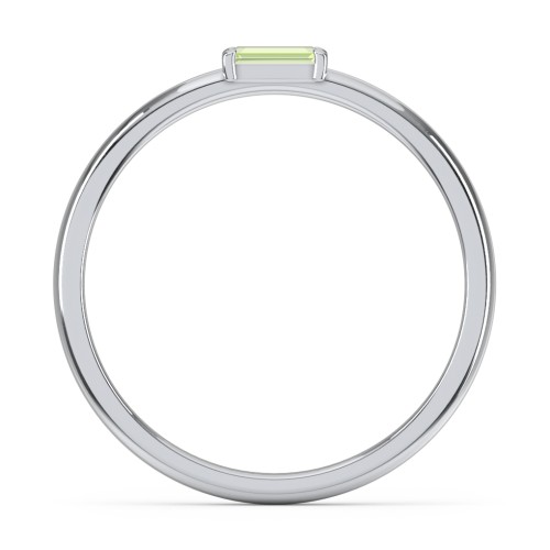 Engravable Baguette Ring with East-West Setting