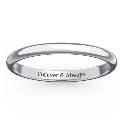 Classic Half Round Wedding Band - 2mm Width – Sterling Silver