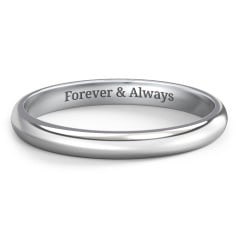 Classic Half Round Wedding Band - 2.5mm Width