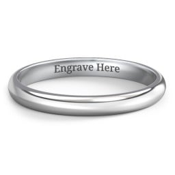 Classic Half Round Wedding Band - 2.5mm Width