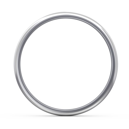 Classic Half Round Wedding Band - 2.5mm Width – 10K White Gold