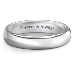 Classic Half Round Wedding Band - 4mm Width