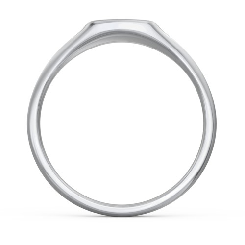 Women's Engravable Initial Square Signet Ring – Sterling Silver