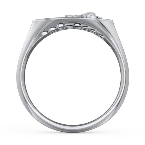 Women’s Bee Signet Ring – Sterling Silver