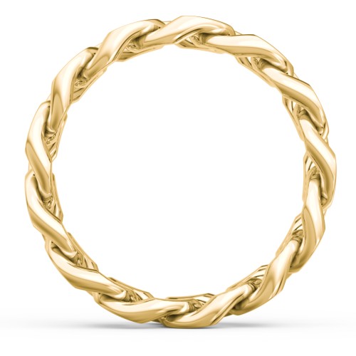 Wide Curb Link Chain Ring – 10K Yellow Gold