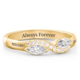 Infinity Marquise Ring with Accents