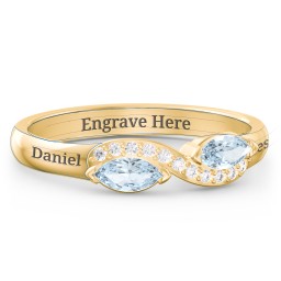 Infinity Marquise Ring with Accents
