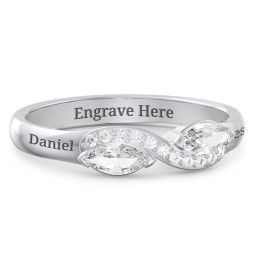 Infinity Marquise Ring with Accents