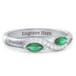 Infinity Marquise Ring with Accents