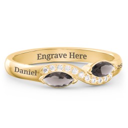Infinity Marquise Ring with Accents