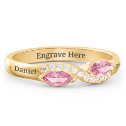 Infinity Marquise Ring with Accents