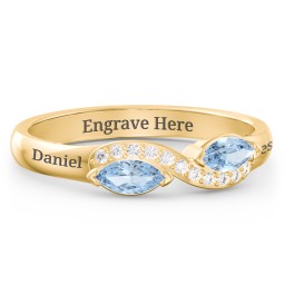 Infinity Marquise Ring with Accents