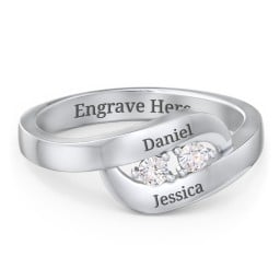 Swirl Double Birthstone Ring