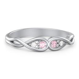 Double Infinity Birthstone Ring with Accents