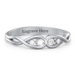 Double Infinity Birthstone Ring with Accents