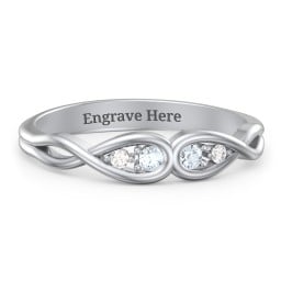 Double Infinity Birthstone Ring with Accents