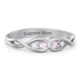 Double Infinity Birthstone Ring with Accents