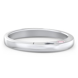 Peekaboo Birthstone Ring with Heart Cut Out