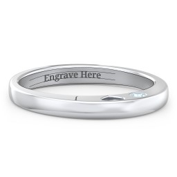 Peekaboo Birthstone Ring with Heart Cut Out