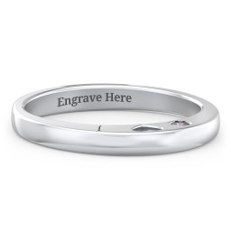 Peekaboo Birthstone Ring with Heart Cut Out