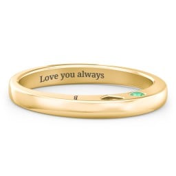 Peekaboo Birthstone Ring with Heart Cut Out