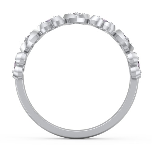 Multi-Heart Ring with Birthstones