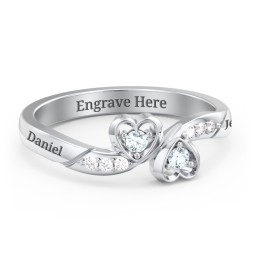 Duo of Hearts Ring
