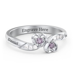 Duo of Hearts Ring