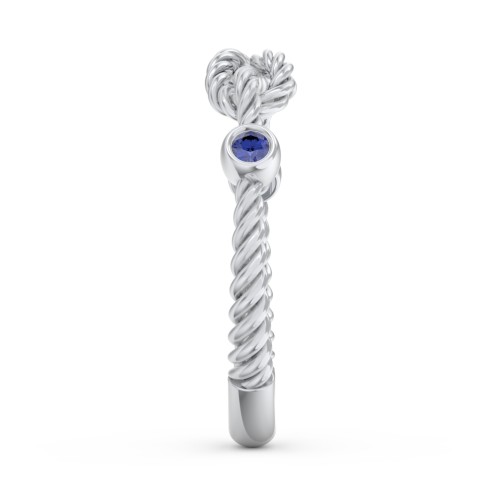 Rope Infinity Ring with Gemstones