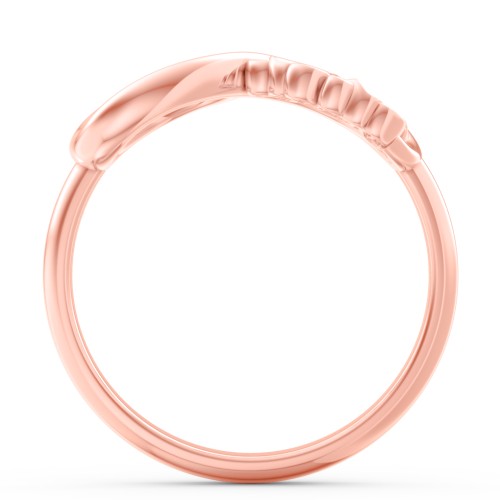 2020 Infinity Ring with Birthstone – 10K Rose Gold with Blue Sapphire