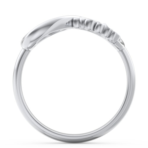 2020 Infinity Ring with Birthstone – Sterling Silver with Blue Topaz