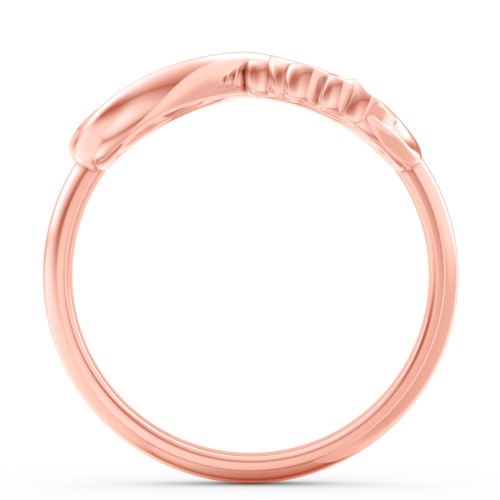 2021 Infinity Ring with Birthstone – 10K Rose Gold with Blue Sapphire