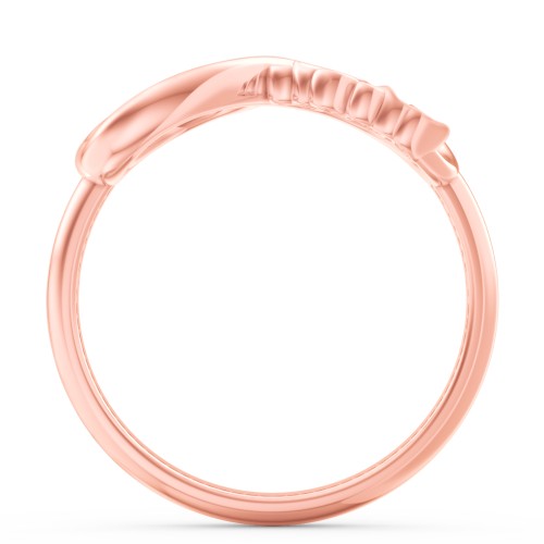 2023 Infinity Ring with Birthstone – 10K Rose Gold with Blue Sapphire