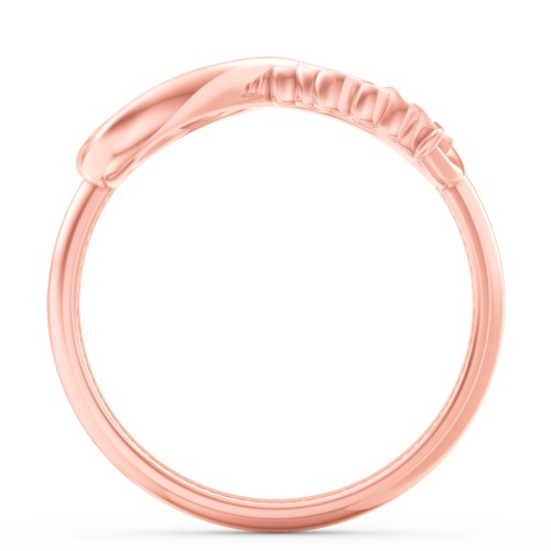 2024 Infinity Ring with Birthstone – 10K Rose Gold with Blue Sapphire