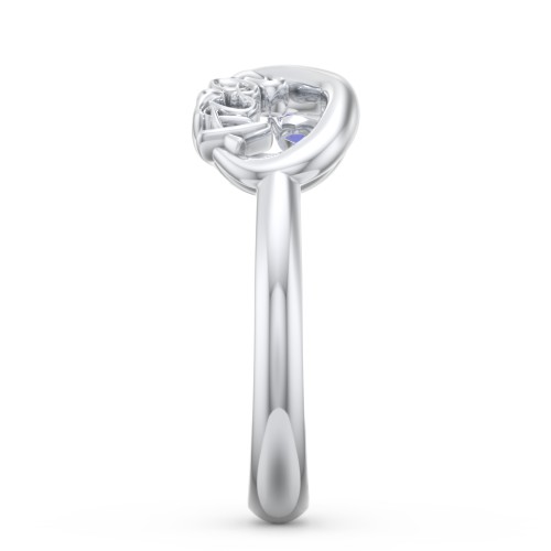 2024 Infinity Ring with Birthstone – Sterling Silver with Blue Sapphire