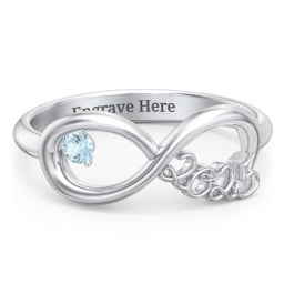 2025 Infinity Ring with Birthstone