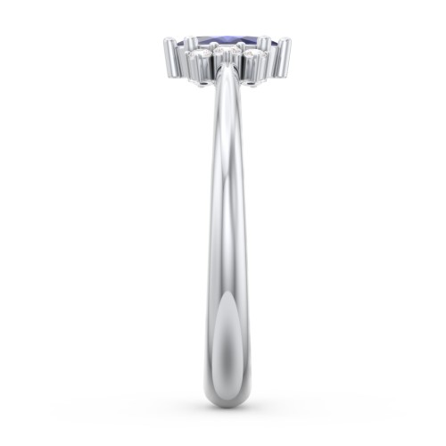 Marquise Birthstone Ring with Accents