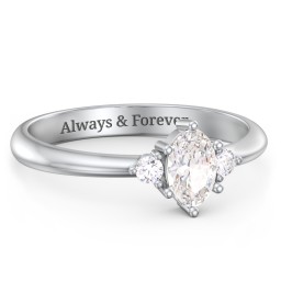 Oval Birthstone Ring with Accents