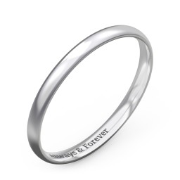 Half Round Comfort Fit Wedding Band - 2mm Width