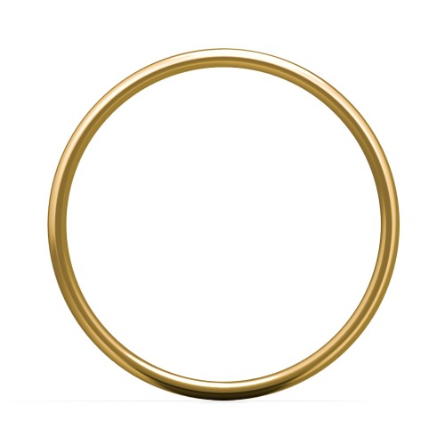 Half Round Comfort Fit Wedding Band - 2mm Width