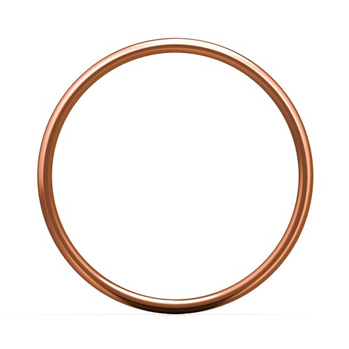 Half Round Comfort Fit Wedding Band - 4mm Width – 10K Rose Gold