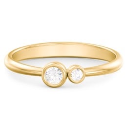 Generations 2-Stone Bezel Set Mother's Ring